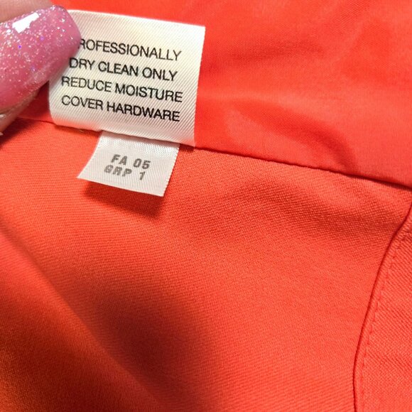 St. John Sport Coral Zip-Up Jacket Satin Trim Size M Gold Buckles‎ Cotton Blend - Picture 12 of 13